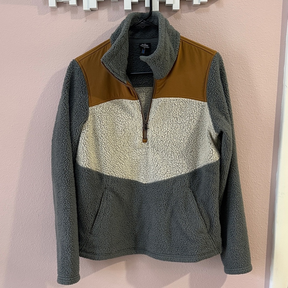 Kuhl Women's Gray and Brown Teddy Jacket